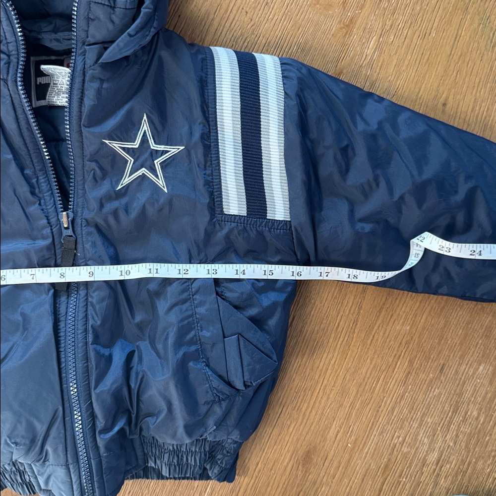 Puma Dark Blue Star Puffer Jacket Dallas Cowboys 5T - Picture 6 of 7